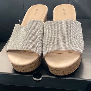 Torrid Rhinestone Cork Wedge